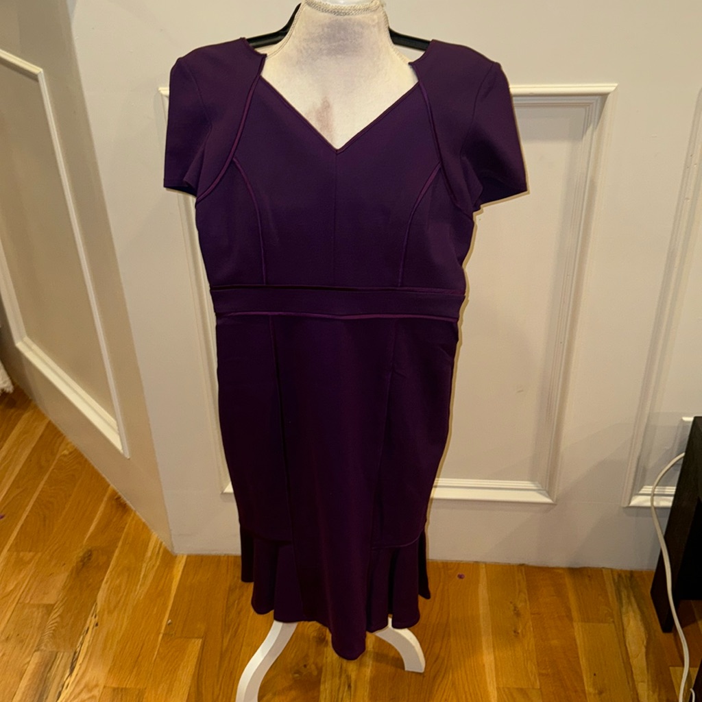 Purple Short Sleeve Dress With Beautiful Detailing